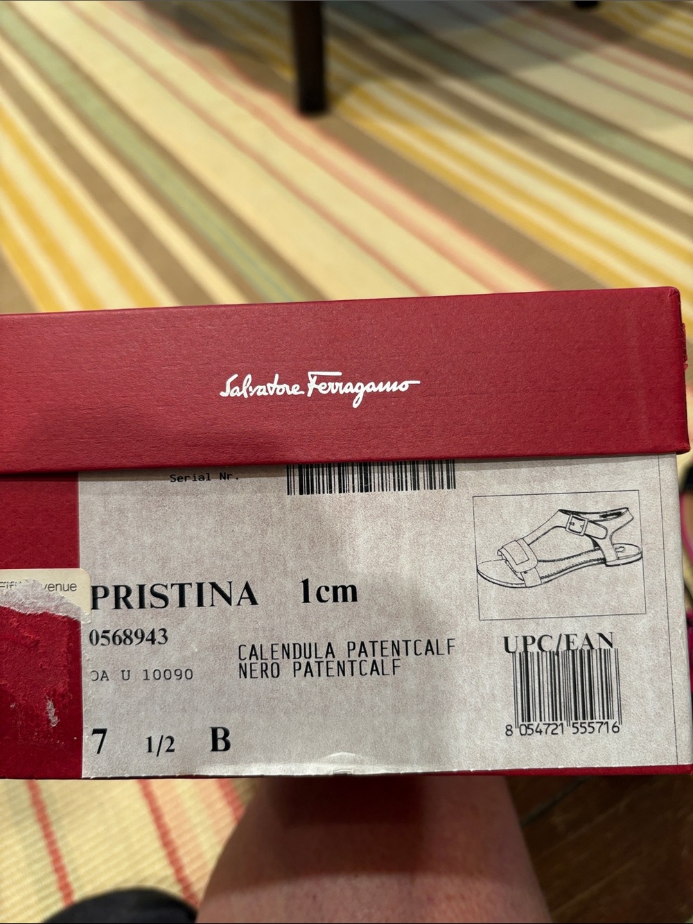 Ferragamo Pristina Sandals 7 1/2 B - Picture 7 of 8